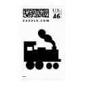 black train railway icon postage