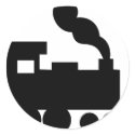black train railway icon stickers