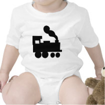 black train railway icon t-shirts