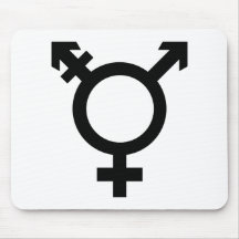 Black Transgender Symbol Mouse Pads