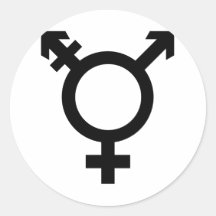 Black Transgender Symbol Sticker
