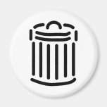 Black Trash Can Symbol Refrigerator Magnet