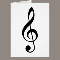 Black Treble Clef cards