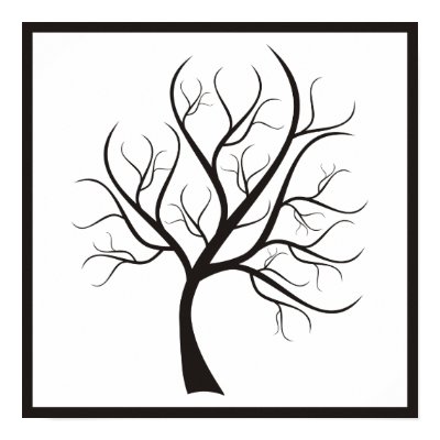 Black Tree On White Poster by zazzleproducts1