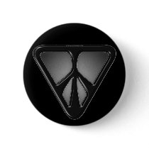 Black Triangle Peace Button by Curious_Dreams Black Triangle Peace Button