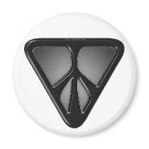 Black Triangle Peace Magnet by Curious_Dreams Black Triangle Peace Magnet