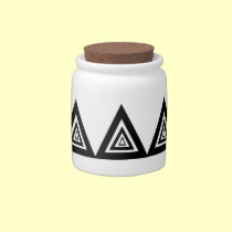Black Triangles candy jars