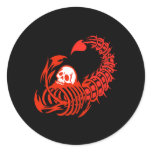 Black Tribal Scorpion Red Sticker