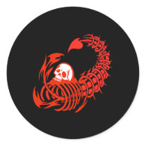 Black Tribal Scorpion Red stickers