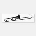 black trombone instrument icon bumper sticker