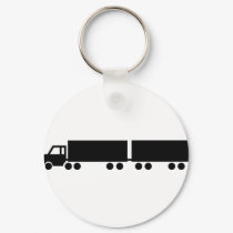 black truck trailer icon keychains