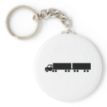 black truck trailer icon keychain