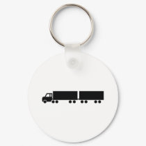black truck trailer icon keychains