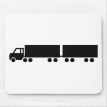 black truck trailer icon mousepads