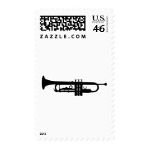 black trumpet icon postage