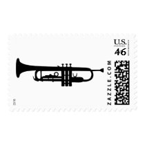 black trumpet icon postage