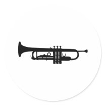 black trumpet icon stickers