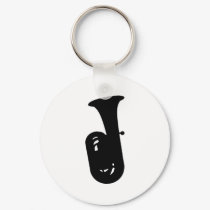 black tuba icon keychains