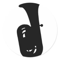 black tuba icon stickers