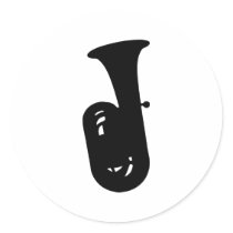 black tuba icon stickers