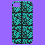Black & Turquoise Blue Design iPhone 5 Case casemate cases