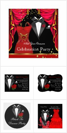 Black Tuxedo Bow Tie Dinner Party