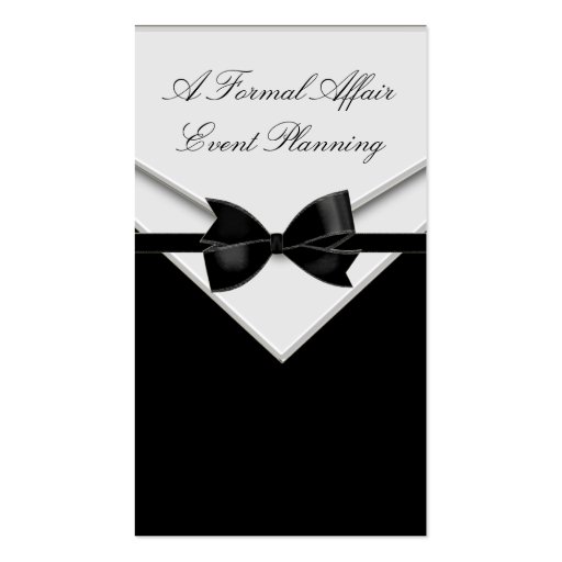 Black Tuxedo Business Cards (front side)