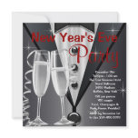 Black Tuxedo Champagne New Years Eve Party Personalized Invite