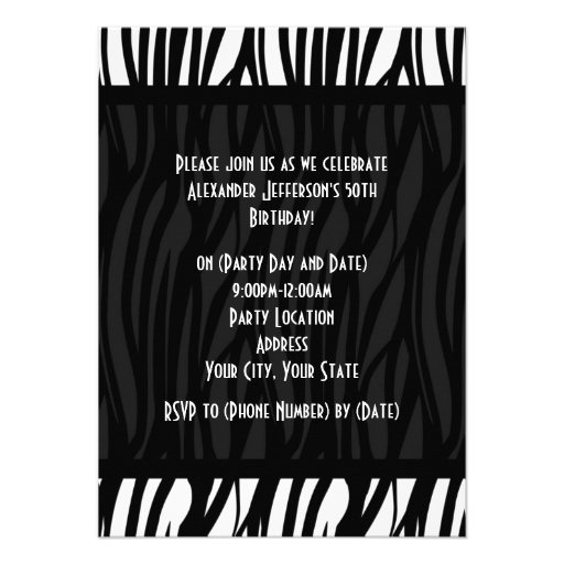 Black Tuxedo Men's 50th Birthday Party Invitation