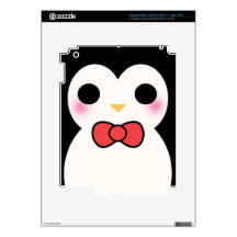Black Tuxedo Penguin Decals For iPad 3