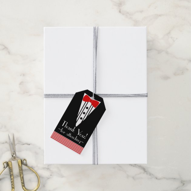 Black Tuxedo Thank You- Pack Of Gift Tags-2
