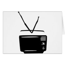 black tv television icon cards