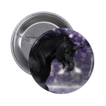 Black Unicorn Button