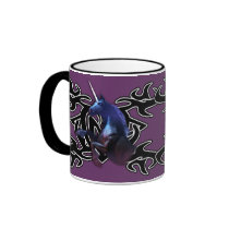 Black unicorn over Tattoo mug
