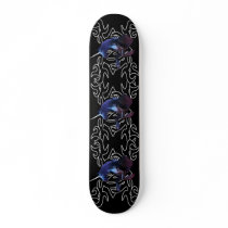 Black unicorn over Tattoo Skateboard