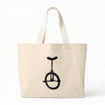black unicycle icon canvas bags