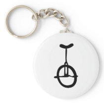 black unicycle icon keychains