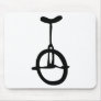 black unicycle icon mouse pad