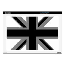 Black Union Jack 17" Laptop Decal