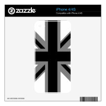 Black Union Jack Decals For The iPhone 4