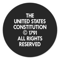 Black Us Constitution Reserved stickers