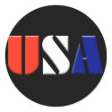 Black USA Stickers sticker