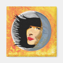 black velvet moon fridge magnet