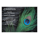 Black Velvet Peacock Wedding Invitation