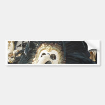 Black Venetian Mask Tee Bumper Stickers