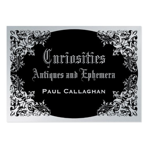 Black Victoriana Business Card Template