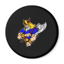 Black Viking Praying Fridge Magnets