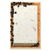 black vine cluster custom stationery