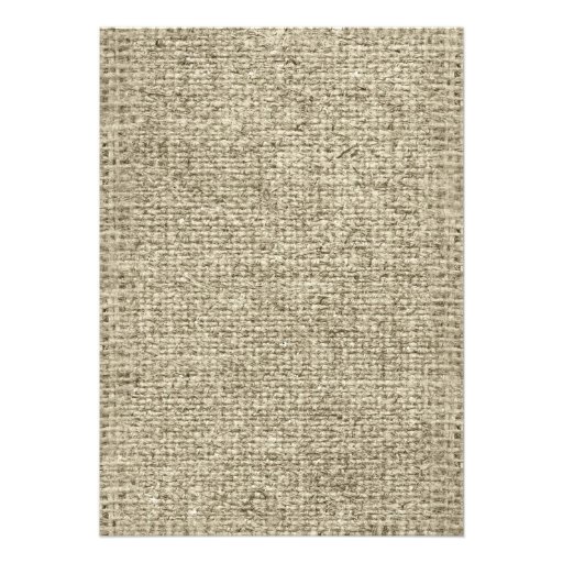 Black Vintage Burlap Wedding Invitations