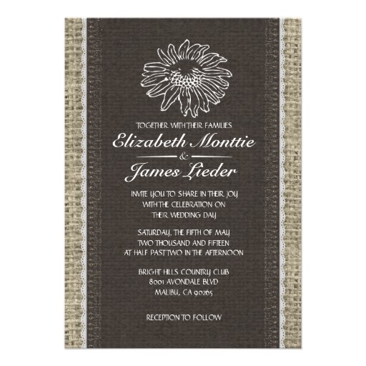 Black Vintage Lace Wedding Invitations